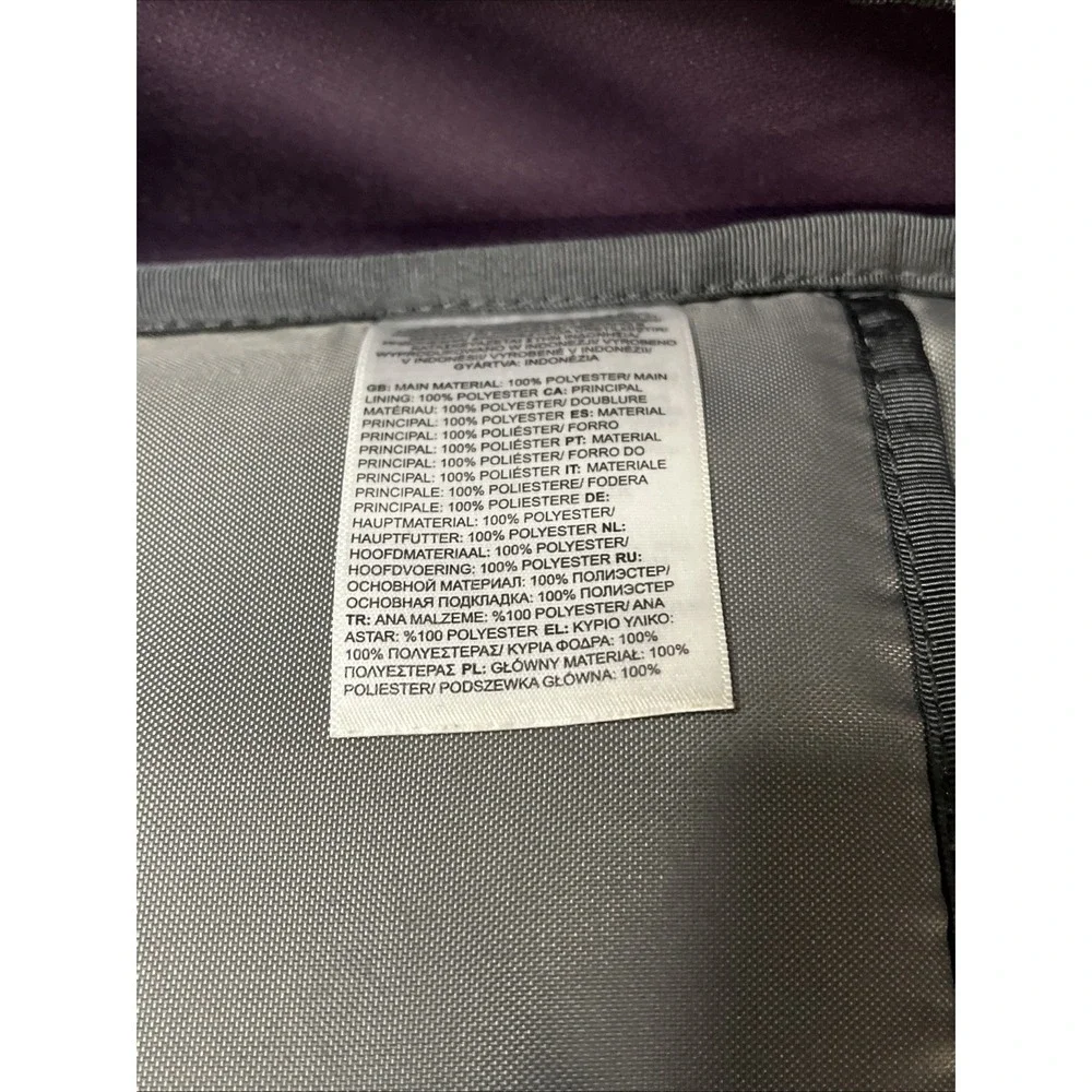 The North Face Backpack Jester Boysenberry Purple Pockets School Laptop Yellow